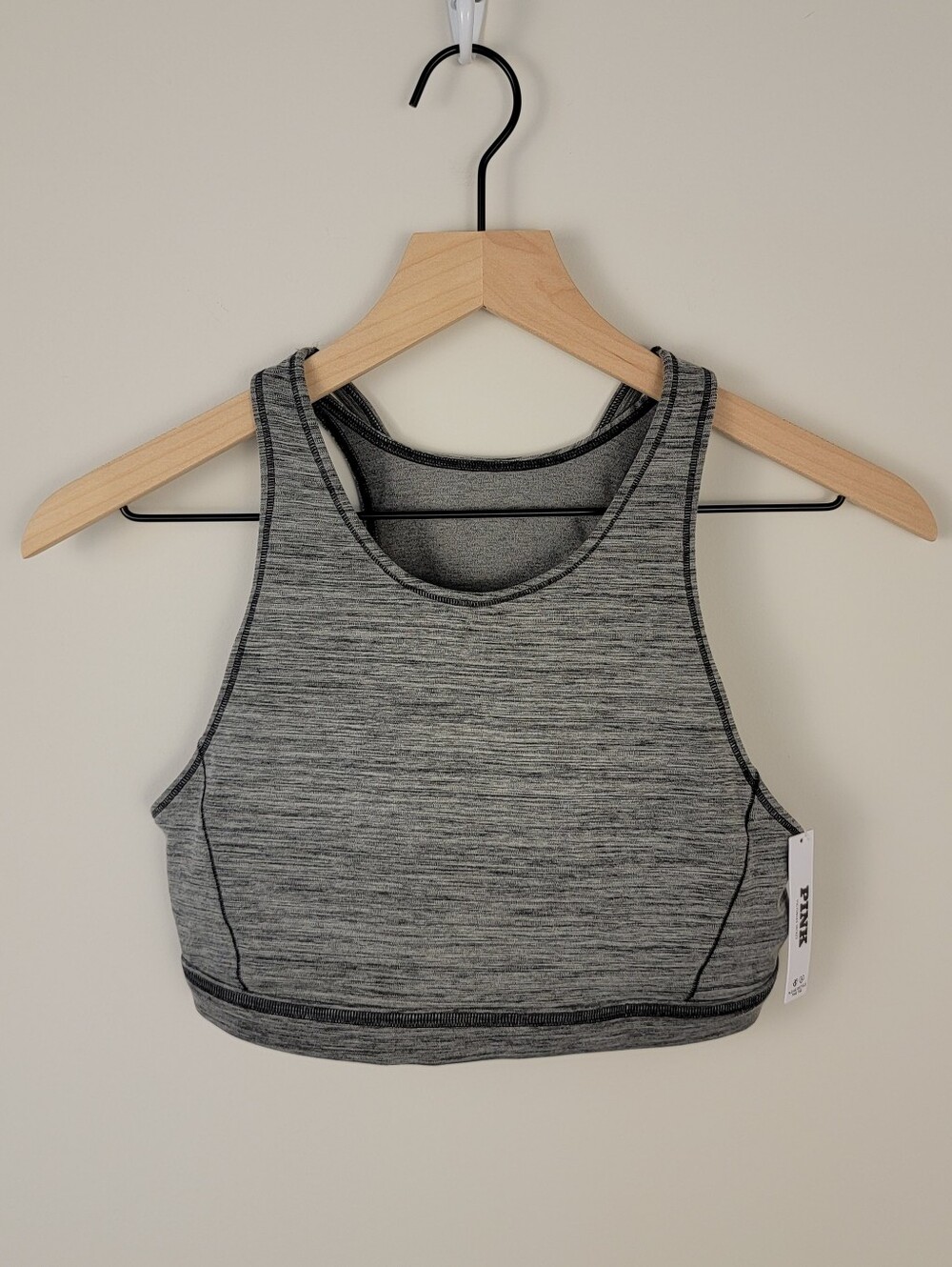NWT Victorias Secret Pink Relay Cut Out High Neck Sports Bra Small